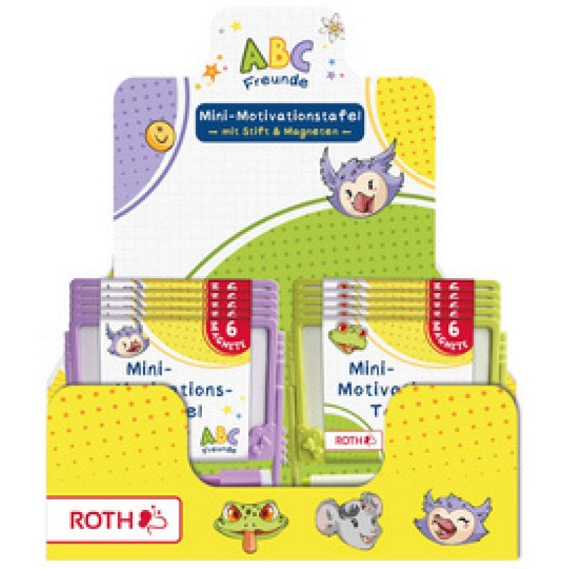 ROTH Mini-Motivationstafel "ABC Freunde", 10er Display