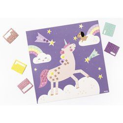 folia Mosaïque en caoutchouc mousse "UNICORN", 301 pièces