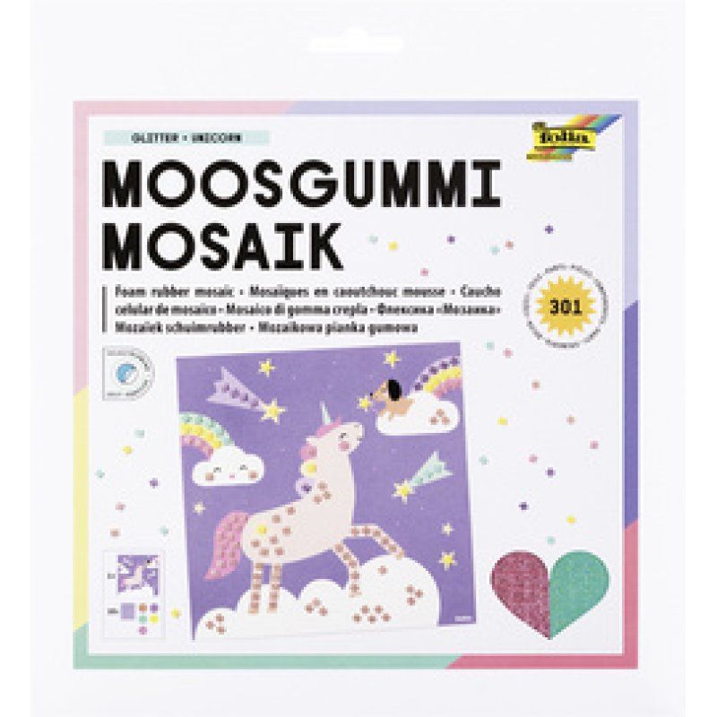 folia Mosaïque en caoutchouc mousse "UNICORN", 301 pièces