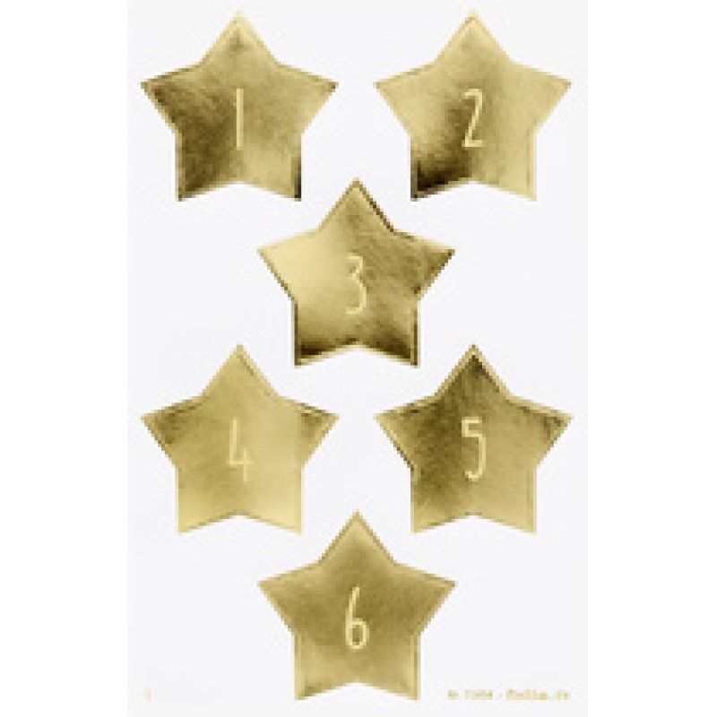 folia Stickers pour calendrier de l'Avent "STARS GOLD"