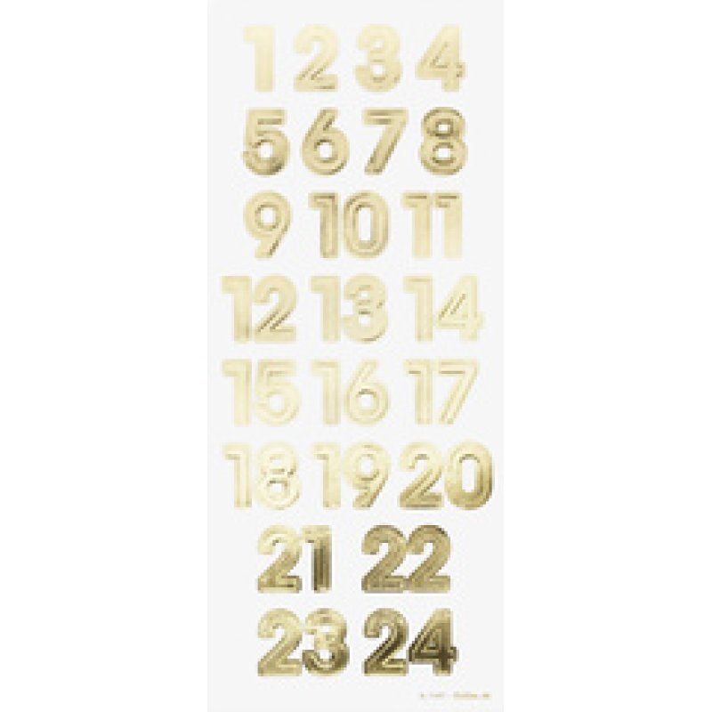 folia Stickers pour calendrier de l'Avent "NUMBERS GOLD"