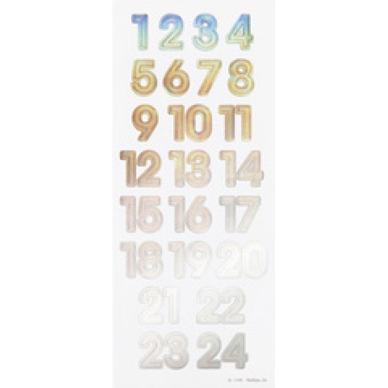 folia Stickers pour calendrier de l'Avent "NUMBERS GOLD"