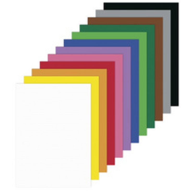 folia Carton de couleur A3, 180 g/m2, assorti en 12 couleurs