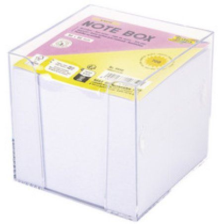 folia Bloc cube avec boîtier, 90 x 90 mm,transparent/couleur