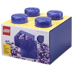 LEGO Brique STORAGE BRICK 4 GLITTER, violet clair