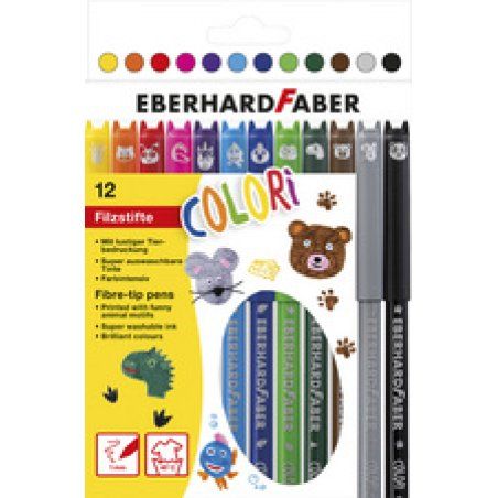 EBERHARD FABER Feutre Animal COLORI, étui en carton de 12