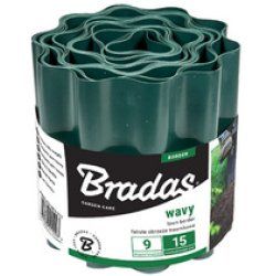 Bradas Bordure de gazon, hauteur 200 mm, longueur 9 m, vert
