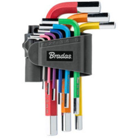 Bradas Jeu de clés Allen, 9 pièces, multicolore