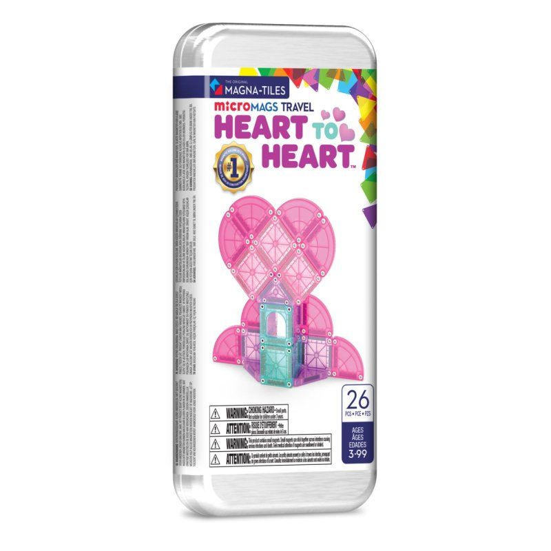 MAGNA-TILES - Heart to Heart Travel Set - microMAGS 26 pieces (90466)