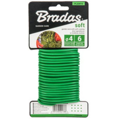 Bradas Fil de fer SOFT avec revêtement PVC, 5 mm x 4 m, vert