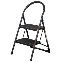 Bradas Escabeau pliable en acier, 3 niveaux, noir