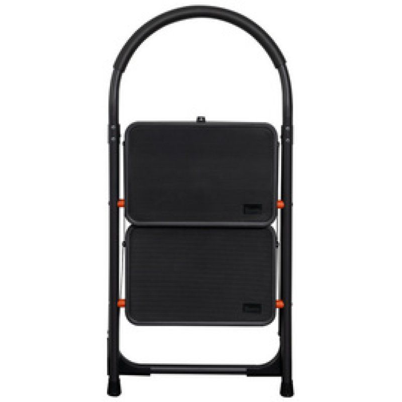 Bradas Escabeau pliable en acier, 3 niveaux, noir