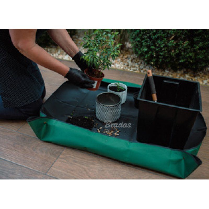 Bradas Tapis de rempotage, 660 x 660 mm, vert/noir