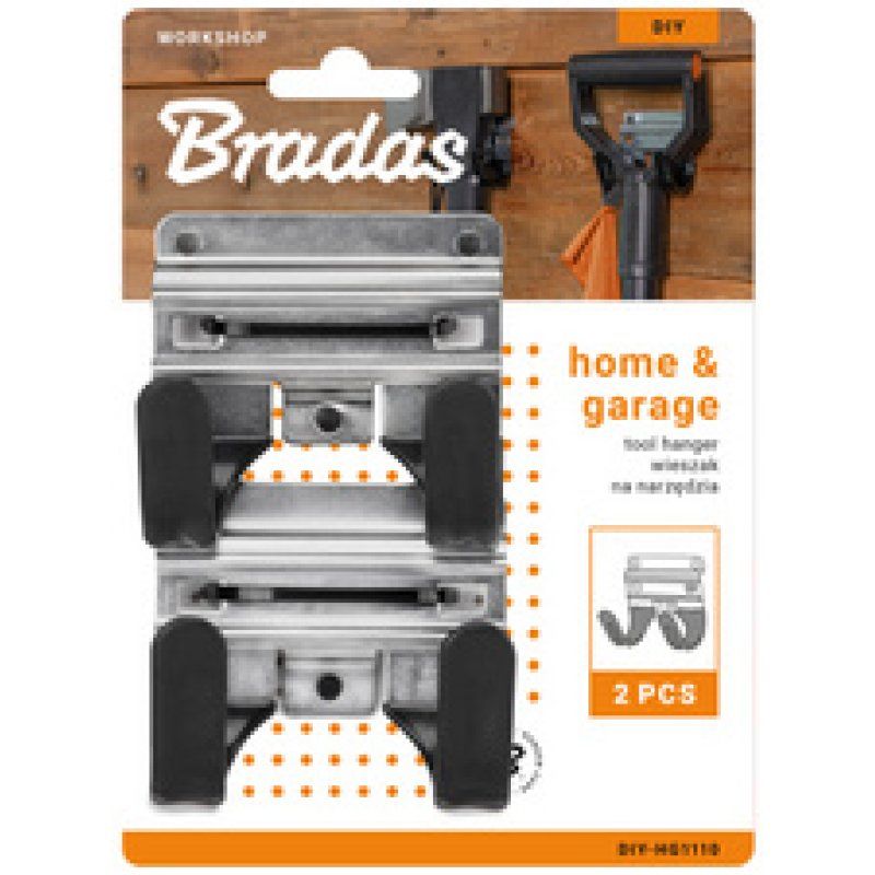 Bradas Porte-outils à 2 crochets, set de 2
