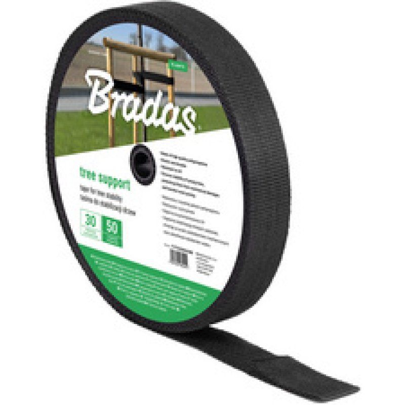 Bradas Bande de ligature pour arbres, PP, 25 mm x 25 m, noir