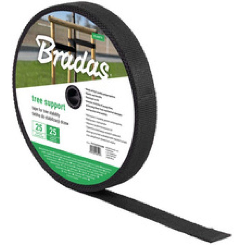 Bradas Bande de ligature pour arbres, PP, 50 mm x 25 m, noir