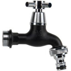 Bradas Robinet 3/4", boisseau sphérique, noir mat