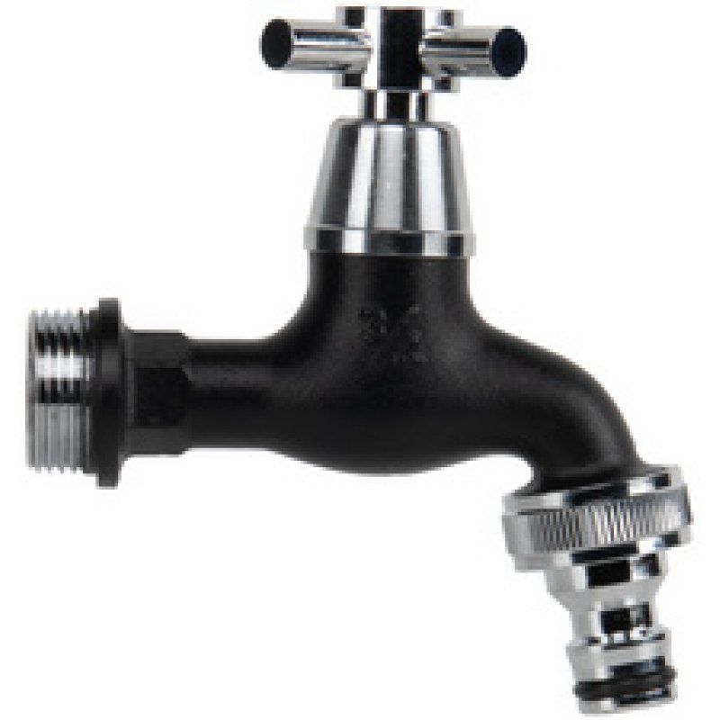 Bradas Robinet 3/4", boisseau sphérique, noir mat