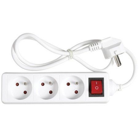 Wonday Prolongateur multiprise, 3 prises, blanc