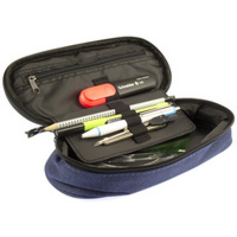 kangaro Trousse, ovale, en polyester, gris clair