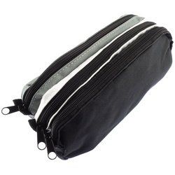kangaro Trousse, 3 compartiments, gris/blanc/noir