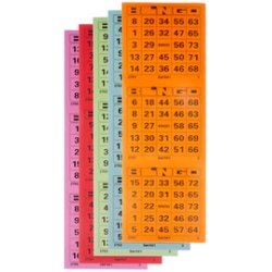 kangaro Jeu de grilles de bingo, 5x 100 cartes, assorti