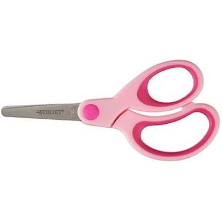 WESTCOTT Ciseaux Kids Softgrip, rond, 130 mm, rose
