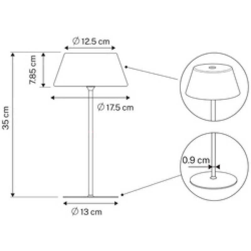 UNiLUX Lampe rechargeable à LED LOOMPA, sur pied, orange