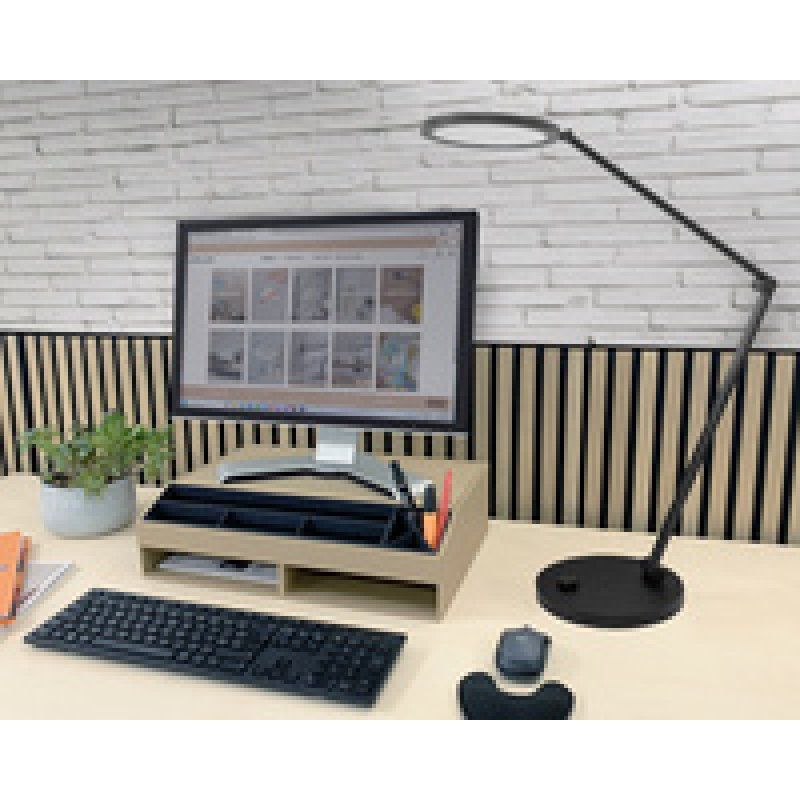 UNiLUX Lampe de bureau à LED OMEGA, sur pied, noir