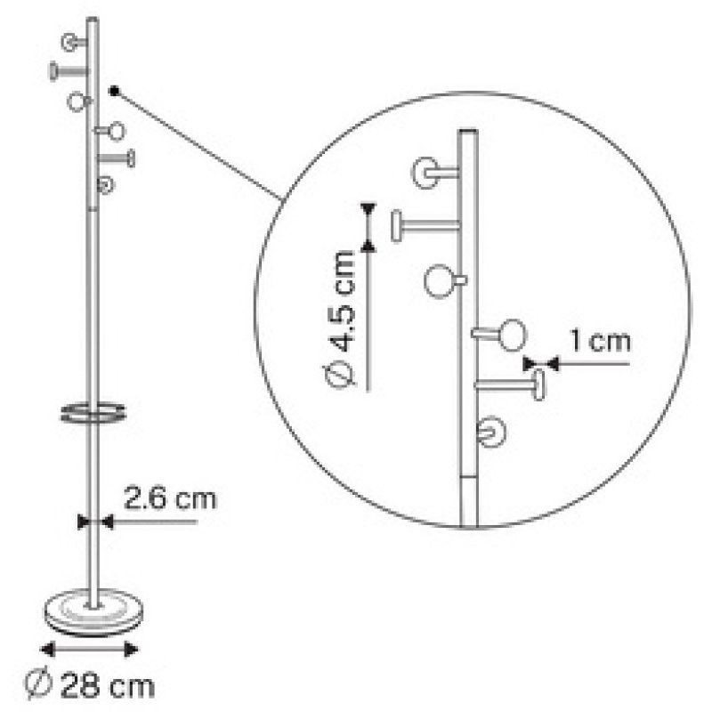 UNiLUX Porte-manteau SNOOD, noir/hêtre