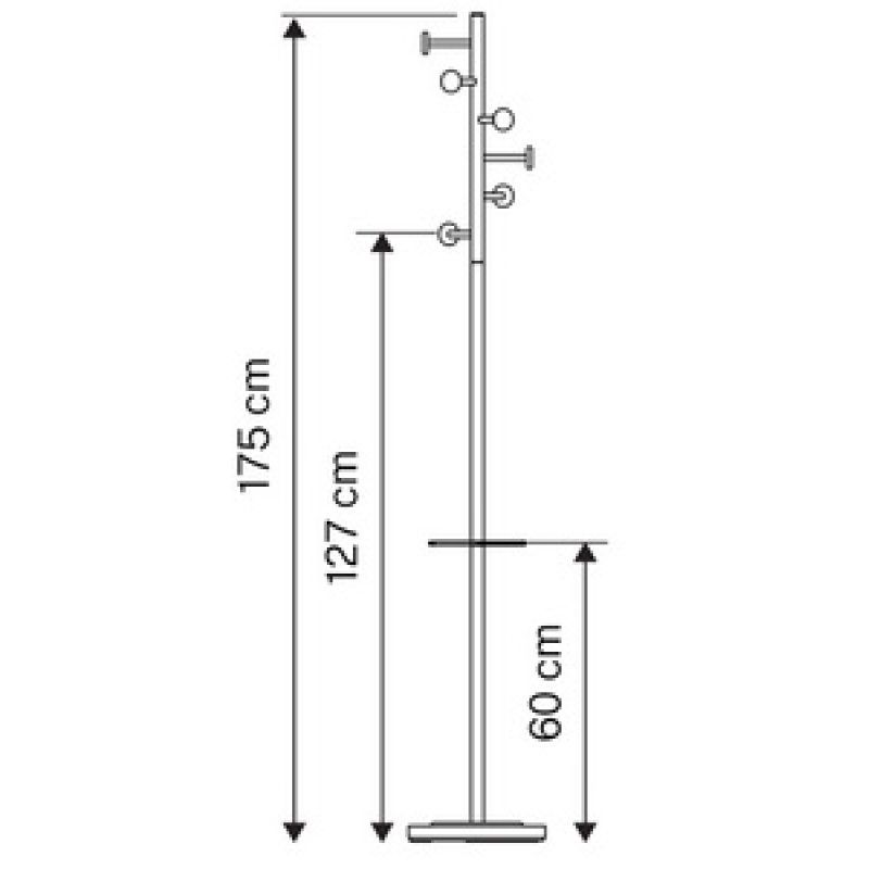 UNiLUX Porte-manteau SNOOD, noir/hêtre