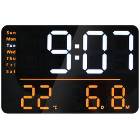 UNiLUX Horloge digitale multifonction à LED NUMI, noir