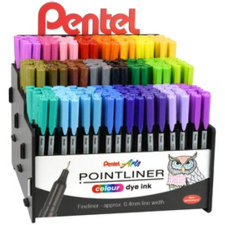PentelArts Feutre POINTLINER colour dye ink, présentoir