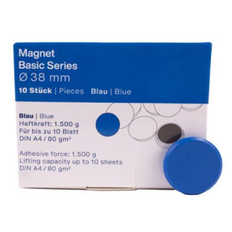 magnetoplan Aimant rond "Basic", 32 mm, bleu