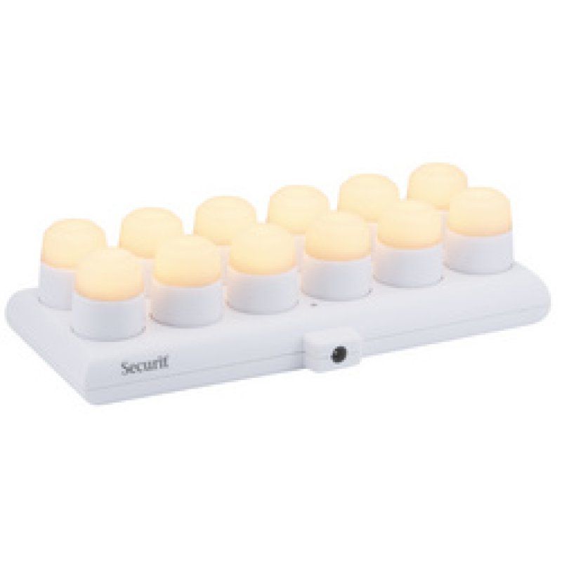 Securit Set de bougies LED rechargeables AMSTERDAM, blanc