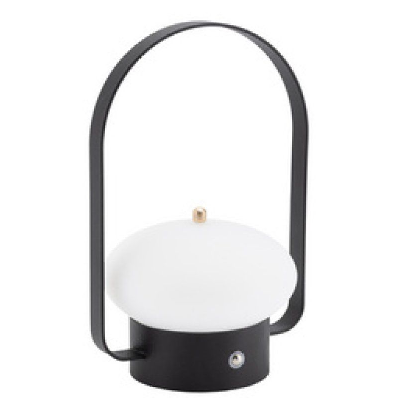 Securit Lampe de table à LED rechargeable BARCELONA, noir