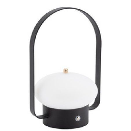 Securit Lampe de table à LED rechargeable BARCELONA, noir