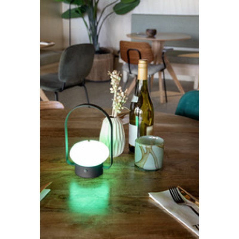 Securit Lampe de table à LED rechargeable BARCELONA, noir