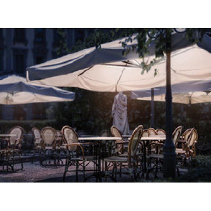 Securit Lampe de parasol à LED rechargeable BERLIN, blanc