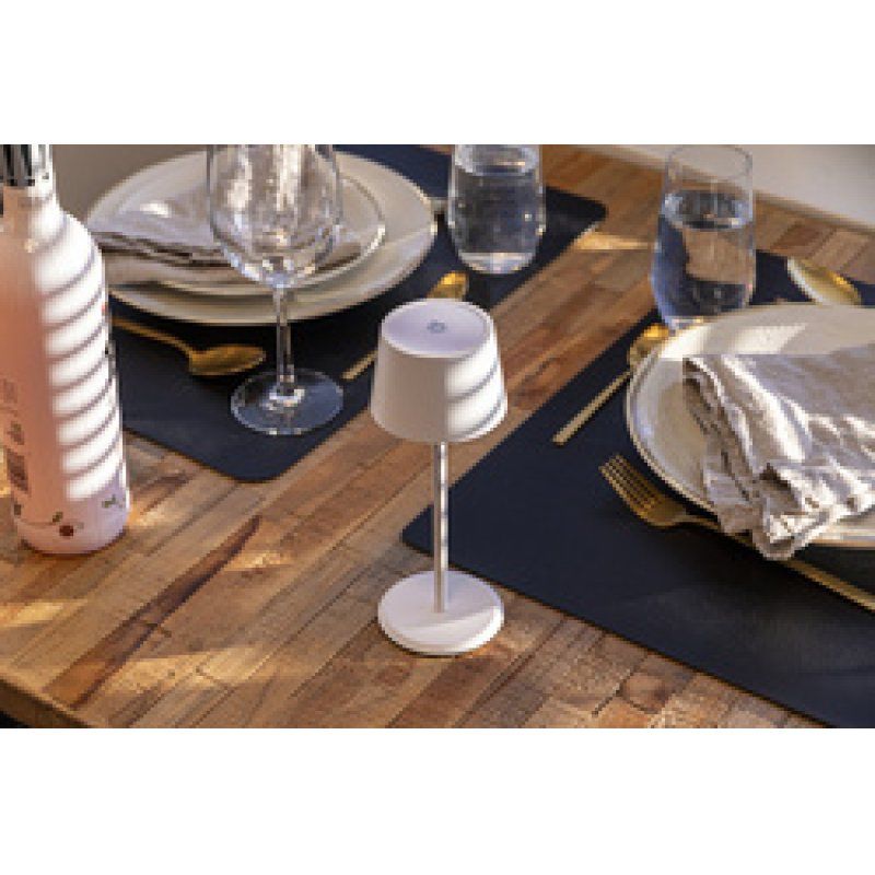 Securit Lampe de table LED rechargeable MONTE CARLO, blanc