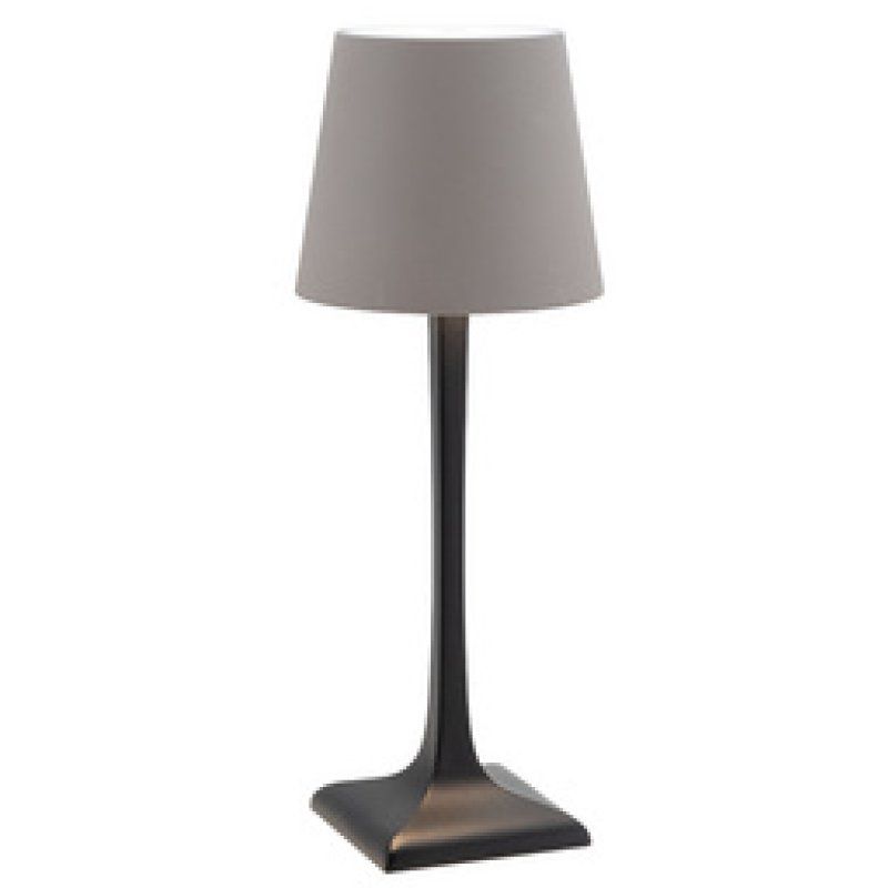 Securit Lampe de table LED rechargeable MILAN, noir/taupe