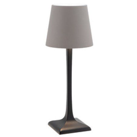 Securit Lampe de table LED rechargeable MILAN, noir/taupe