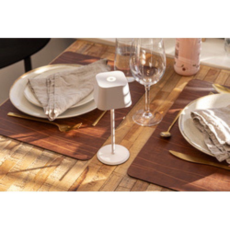 Securit Lampe de table LED rechargeable MALTE, blanc