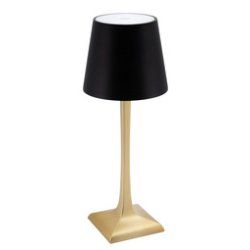 Securit Lampe de table à LED rechargeable ROME, or/noir