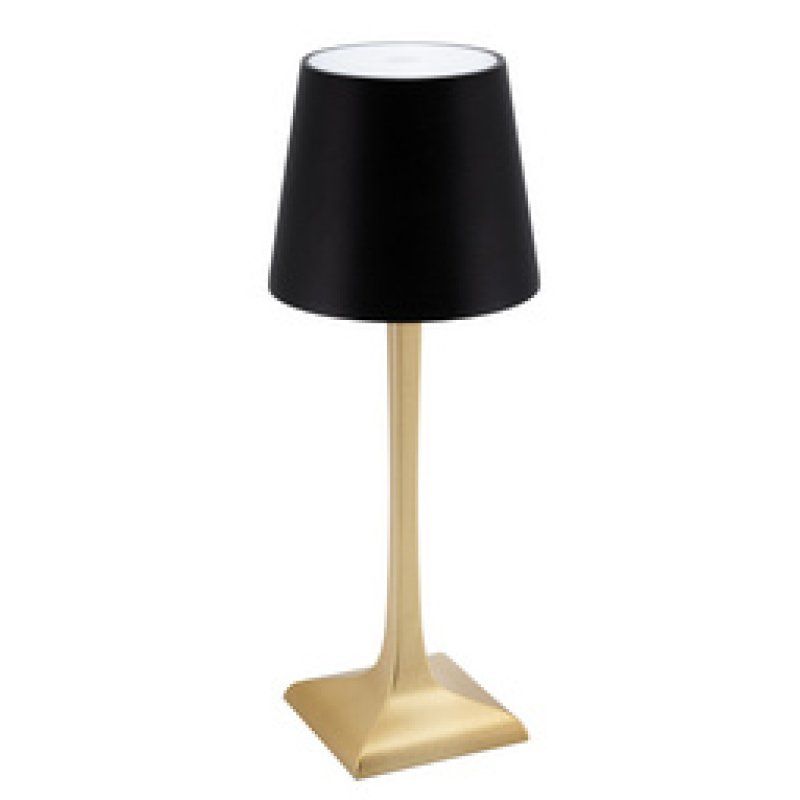 Securit Lampe de table à LED rechargeable ROME, or/noir