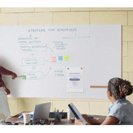 Bi-Office Tableau blanc mural LOOP, laqué, 1.800 x 1.000 mm