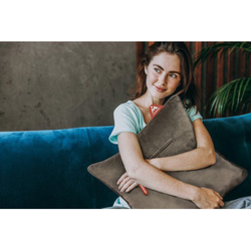 Montandor Coussin chauffant avec Heat Pad, velours, marron