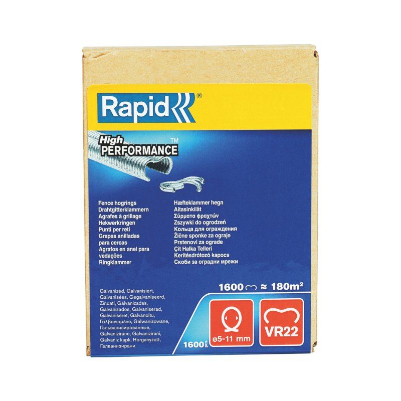 Rapid Agrafe à grillage VR22, galvanisé, boîte en carton