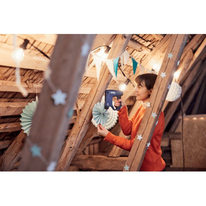 Rapid Agrafeuse électrique sans fil BTX10, bleu