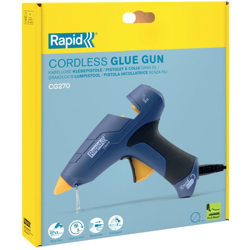 Rapid Pistolet à colle CG270, cordon amovible, bleu